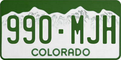 CO license plate 990MJH