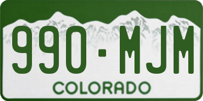 CO license plate 990MJM