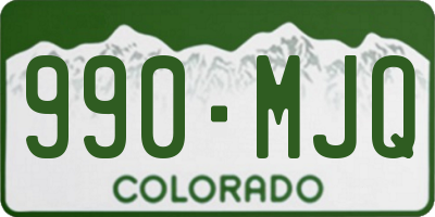 CO license plate 990MJQ