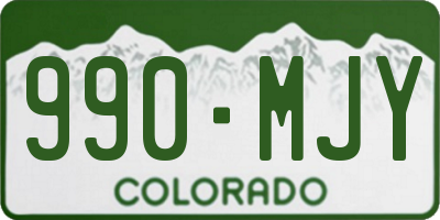 CO license plate 990MJY
