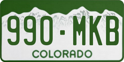 CO license plate 990MKB