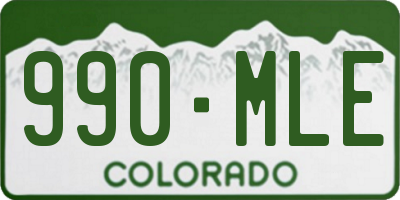 CO license plate 990MLE