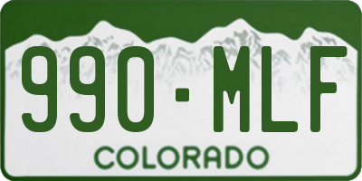 CO license plate 990MLF