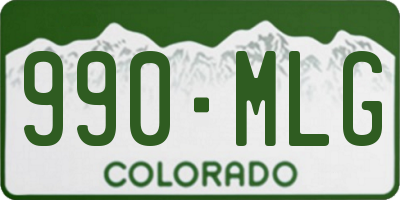 CO license plate 990MLG