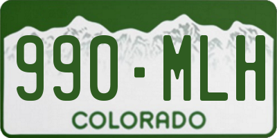 CO license plate 990MLH
