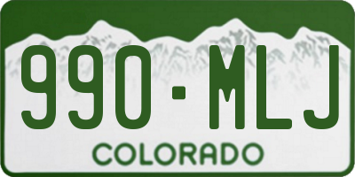 CO license plate 990MLJ