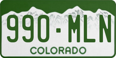 CO license plate 990MLN