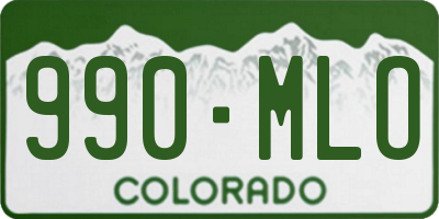 CO license plate 990MLO