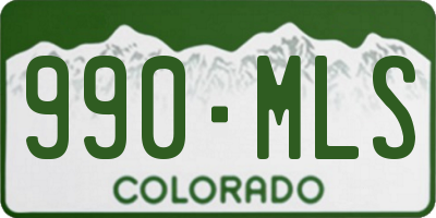 CO license plate 990MLS