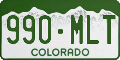 CO license plate 990MLT