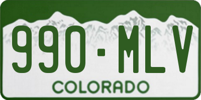 CO license plate 990MLV