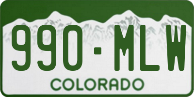 CO license plate 990MLW