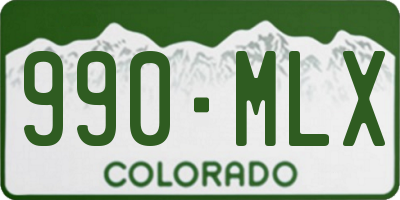 CO license plate 990MLX