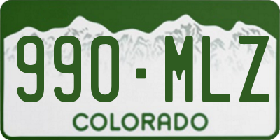CO license plate 990MLZ