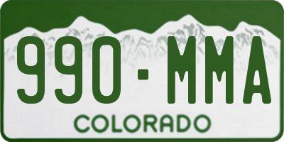 CO license plate 990MMA
