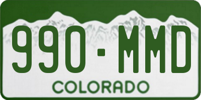 CO license plate 990MMD
