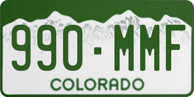 CO license plate 990MMF