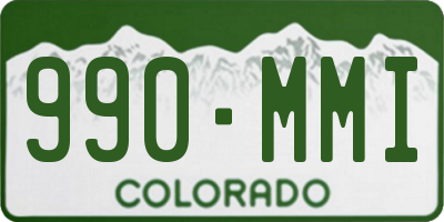 CO license plate 990MMI
