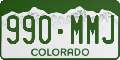 CO license plate 990MMJ