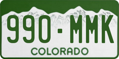 CO license plate 990MMK