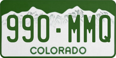 CO license plate 990MMQ