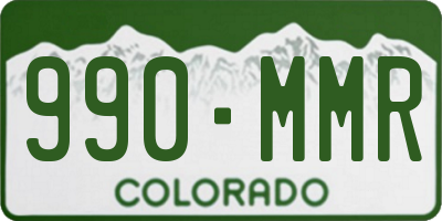 CO license plate 990MMR
