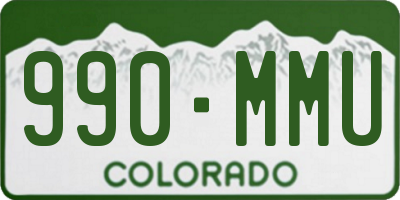 CO license plate 990MMU