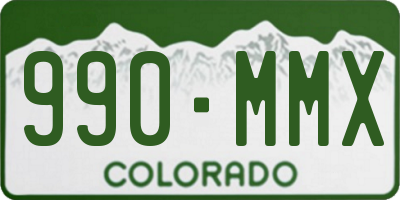 CO license plate 990MMX