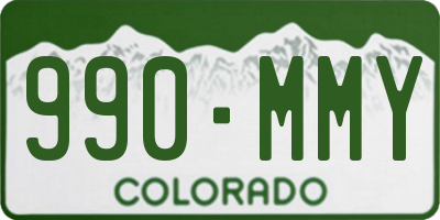 CO license plate 990MMY