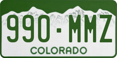 CO license plate 990MMZ