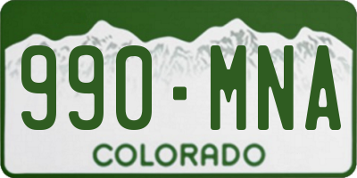 CO license plate 990MNA