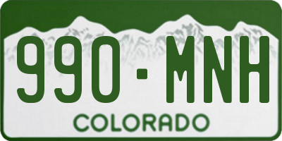 CO license plate 990MNH