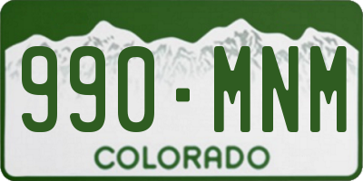 CO license plate 990MNM