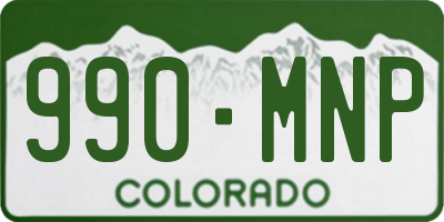 CO license plate 990MNP