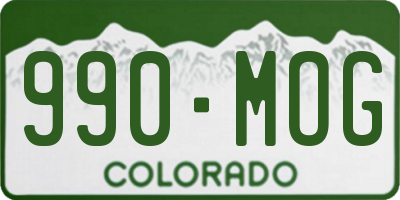 CO license plate 990MOG