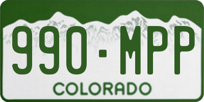 CO license plate 990MPP
