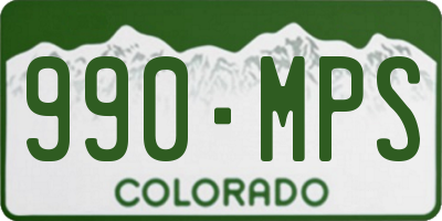 CO license plate 990MPS