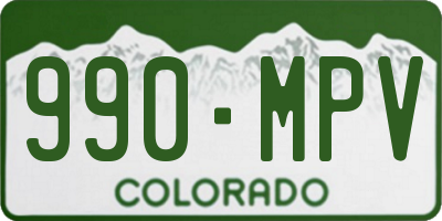 CO license plate 990MPV