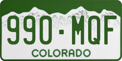 CO license plate 990MQF