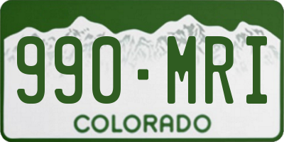 CO license plate 990MRI
