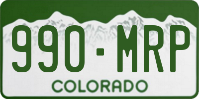 CO license plate 990MRP