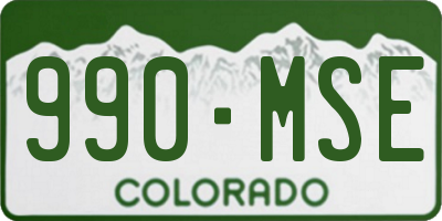 CO license plate 990MSE