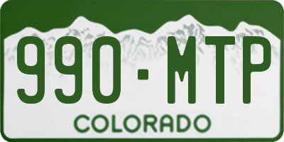 CO license plate 990MTP