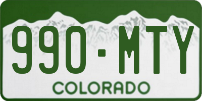 CO license plate 990MTY
