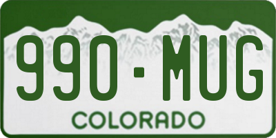 CO license plate 990MUG