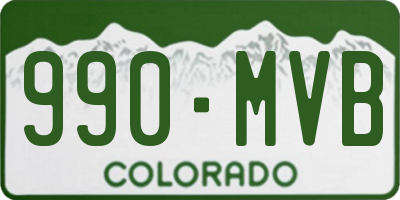 CO license plate 990MVB