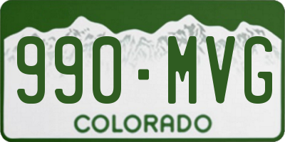 CO license plate 990MVG