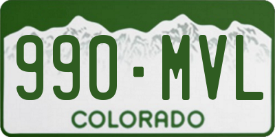 CO license plate 990MVL