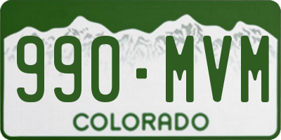 CO license plate 990MVM