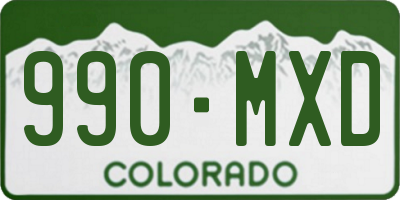 CO license plate 990MXD
